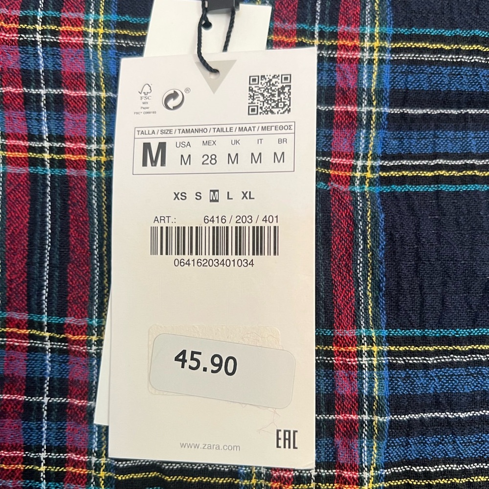Zara Multicolor Plaid Midi Skirt - Picture 4 of 4